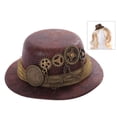 thumbnail image 2 of Mini sombrero Steampunk Billuyoard para mujer marrón, 2 of 6