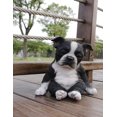 thumbnail image 1 of SLEEPY BOSTON TERRIER STATUE de Chiot Assis, 1 of 3