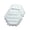 White Three precepts, variant on Plush Velutum Rings Box with Exquisite Pearls Detailing Hexagonal Keepsakes Case for Engagement and Jewelry Gifts