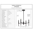 thumbnail image 3 of Luxury Contemporary Chandelier, 10.375H x 22.875W, with French Country Style, Midnight Black, UHP4242 by Urban Ambiance, 3 of 5