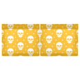 thumbnail image 3 of Skulls and Stars Pattern Tier Curtains Tier Kitchen Living Room Bedroom Balcony 2 Panels 27x24 Inch, 3 of 8