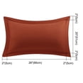 thumbnail image 6 of PiccoCasa 2 Packs Pillowcases Soft 1800 Microfiber Pillow Shams with No Zipper, Standard Rust, 6 of 7