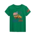 thumbnail image 3 of CCRFTGI American 4th of July Shirts for Kids Girls Size 7 USA Shirts Funny 250&nbsp;anniversary usa flag Summer Cute Tunic Blouses Independence Day Girls Clothes Tshirts Green 7-8 Years, 3 of 5
