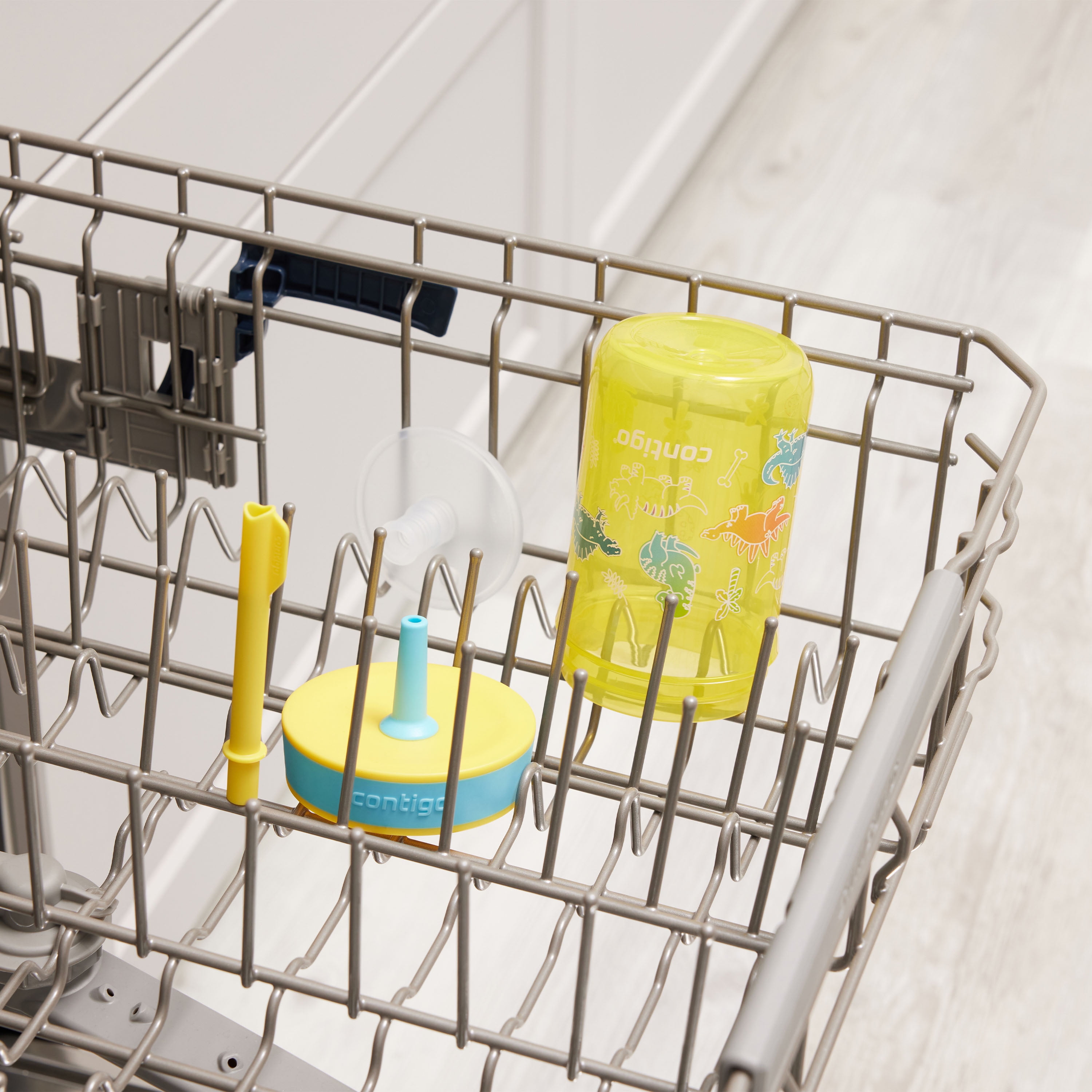 Contigo Kids Leighton Spill-Proof Tumbler with Straw, Pineapple Dinos, 14 oz (414 mL)