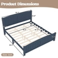 thumbnail image 5 of Bellemave King Size Bed Frame, Wood Platform Bed with Headboard and Footboard, Farmhouse Style King Bed Frame with Support Slats and Strong Structure, No Box Spring Needed-Blue, 5 of 8