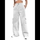 thumbnail image 3 of Pantalones Deportivos Cargo para Mujer, Holgados, de Forro , de Pierna , Elásticos, de Cintura Alta, Informales, para Senderismo, para Otoño. M, 3 of 7