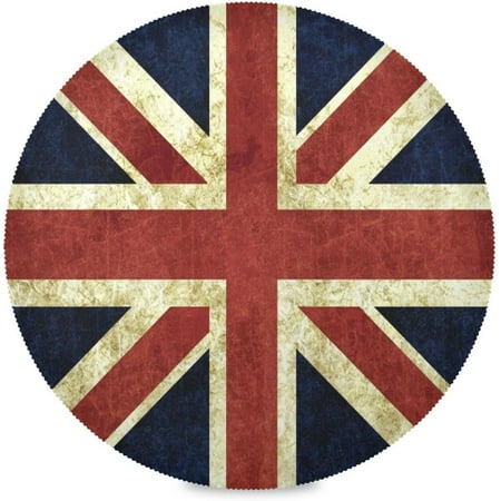 

Hidove Vintage UK Flag Round Placemats Set of 4 Table Mats for Kitchen Washable Non-Slip Place Mats Heat Resistant Place Mats for Kitchen Dining Table Decoration
