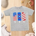 thumbnail image 4 of Shop4Ever Patriotic Popsicles Ice Cream 4th of July Toddler's Cotton T-Shirt 3T Heather Grey, 4 of 6