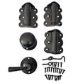 thumbnail image 2 of Screen Door Hardware Kit with Self-Closing Hinges Black, 2 of 4