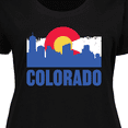 thumbnail image 4 of Inktastic Colorado Flag and Skyline Women's Plus Size T-Shirt, 4 of 5