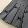 thumbnail image 7 of SonxaHe Little Girl Skirts Solid Bow High Waist Pleated Skirts Children Formal Outdoor School Spring Summer Skirts Gray,Szie 5-6 Y, 7 of 7