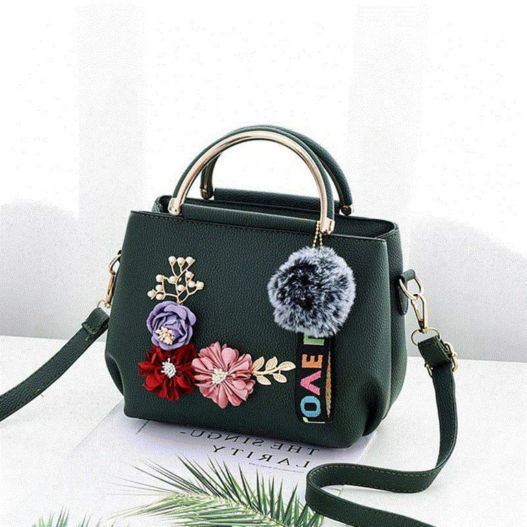 Toyella Shoulder Bag Women Tattoo Flower Handbags 2020 New Flower Hand  Ladies Bags Black