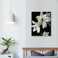 thumbnail image 4 of Nawypu Canvas Wall Art Floral Bloom Blossom Close Up Pictures Modern Wall Decoration Black and White lilies Flowers Posters Pictures for Bedroom Wall Decor Framed Canvas Wall Art for Living Room, 4 of 5