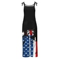 thumbnail image 4 of SELONE Red White Blue Sexy Rompers for Women with Pockets Star Striped Fashion Outfits Blue S, 4 of 5