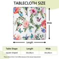 thumbnail image 2 of Pioneer Flower Floral Print Pattern Square Fitted Tablecloth with Elastic Edge,Square Table Cover,Washable Elastic Table Cover for Home Kitchen Party Decor 34"x34", 2 of 6