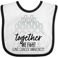 thumbnail image 3 of Inktastic Together, We Fight Lung Cancer Awareness Boys or Girls Baby Bib, 3 of 4