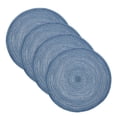 thumbnail image 1 of Uxcell 4 Pcs Manteles Individuales Redondos Tejidos, Mantel Lavable de 15 Pulgadas Resistente al Calor, Mantel Decorativo para Mesa de Comedor, Encimera, Azul, 1 of 7