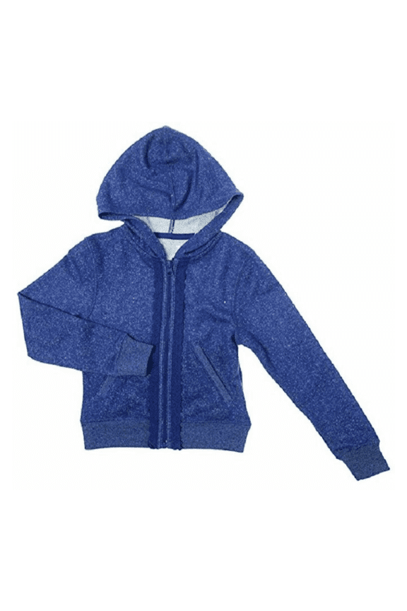 Little Girl's French Terry Sweatshirt ,  Blue Twist, Size 4