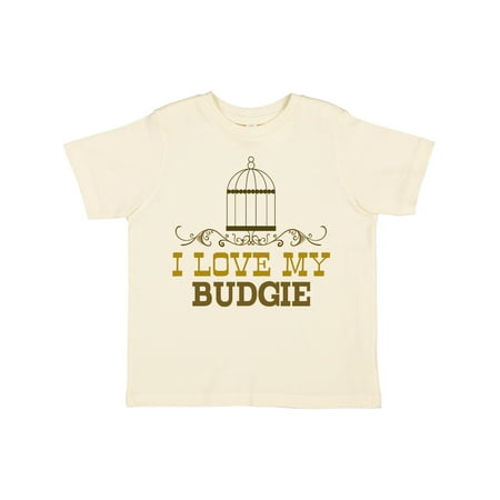 

Inktastic I Love My Budgie Bird Budgerigar Gift Toddler Toddler Girl T-Shirt