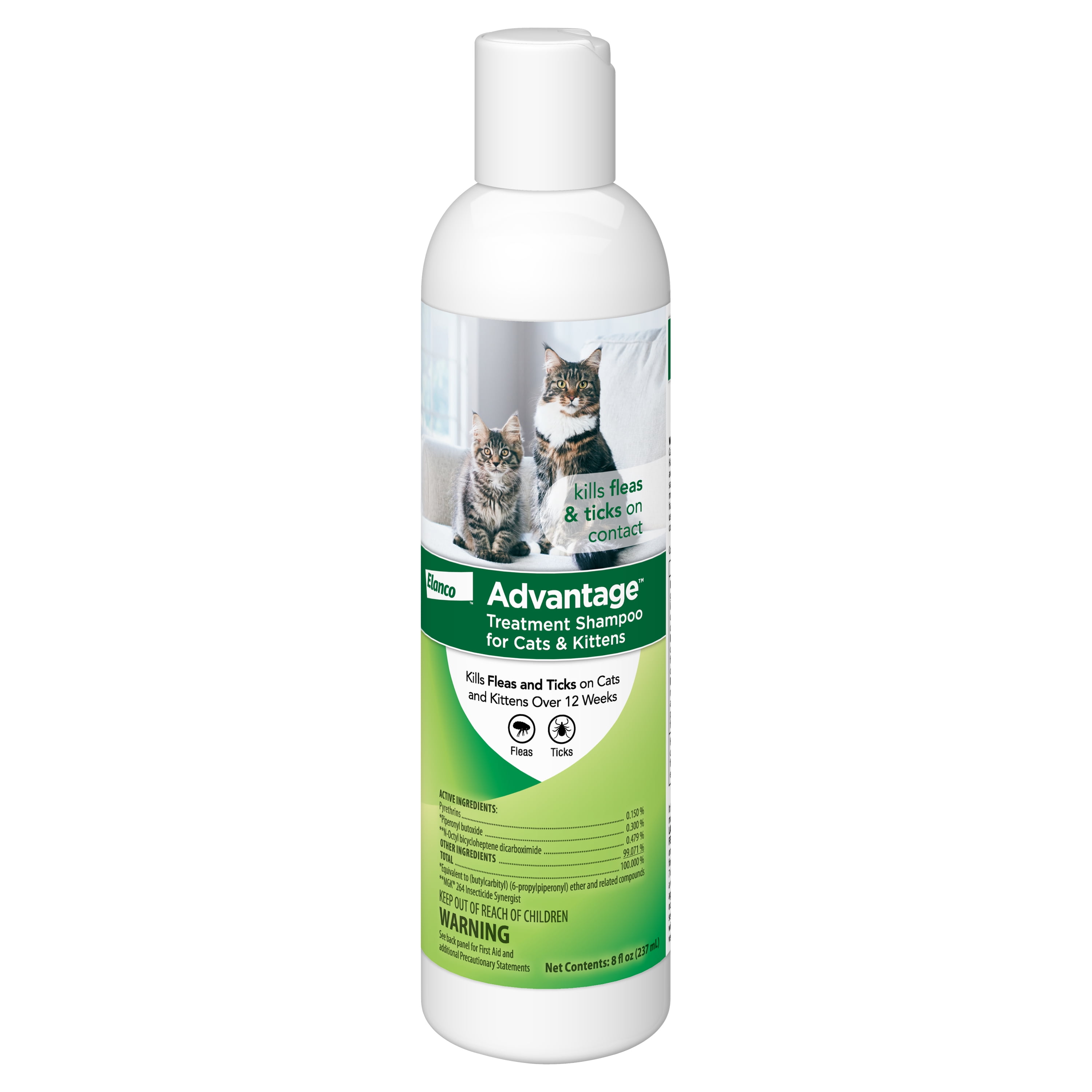 Advantage Flea & Tick Treatment Shampoo for Cats and Kittens, 8 oz