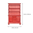 thumbnail image 4 of Miangastore Living Room Bookcases Mini Vertical Bookcase Red Wood 1Pack 6.4X3.9X1.6in, 4 of 8
