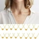 thumbnail image 3 of Collares para mujer, colgante de corazón de amor AZ, 26 letras, regalos de oro de 18 quilates para esposa, cumpleaños o Navidad, regalo de San Valentín para ella, mamá, novias, 3 of 5