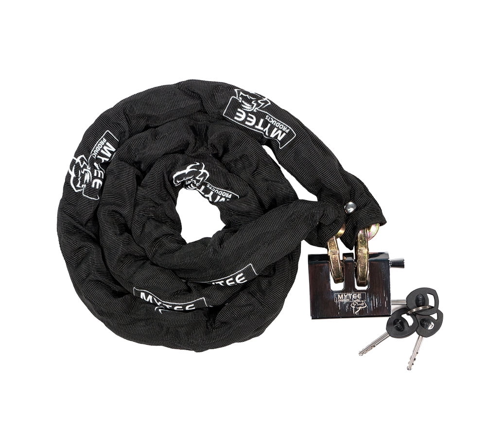 Anti Cut Security Chain and Lock Kit - 6 Foot x 3/8 Inch Thick Hardened Chain for Bikes, Containers, Trailers, ATV's, Motorcycles with Cut Proof Lock & Carrying Case