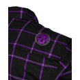 thumbnail image 4 of The "Raven" Black & Purple Flannel (Hidden Snap Collars), 4 of 9