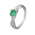 thumbnail image 1 of Elegant Rhinestone Ring Set for Women and Men Shiny Silver Plated Jewelry, 1 of 7
