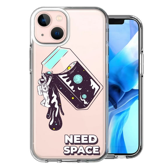 MUNDAZE For Apple iPhone 13 Mini Need Space Astronaut Design Double Layer Phone Case Cover