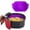Purple, variant on HCBY 8.7"Square Silicone Air Fryer Liner, Reusable Non-Stick Baking Tray, 3" Deep Heat Pot with Handles for 5.5-7QT Air Fryers