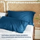 thumbnail image 3 of Juego de fundas de almohada Bedsure, tamaño king, rayón, bambú, azul turquesa, 3 of 7