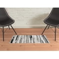 thumbnail image 2 of 2' X 3' Silver Gray And Black Abstract Stain Resistant Area Rug, 2 of 4