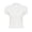 White, variant on Women Shirts Festival Elegant Droplet Hollow Out Lace Blouson Top for with Figure Waist White Size M