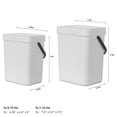 thumbnail image 3 of Cubo de basura de cocina montado en la pared EKO Pure Mini 5L (blanco), 3 of 9