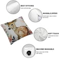 thumbnail image 4 of Nawypu Throw Pillow Covers Cute Summer Deer and Flowers Awesome Good Gift Card Kids Animal Art Baby Beautiful Cartoon for Living Room Bedroom Sofa Set of 2, 4 of 6