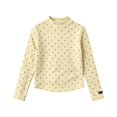 thumbnail image 3 of Girl Mock Neck Long Sleeve T Shirt Soft Basic Pullover Top Print Sweatshirt, 3 of 5