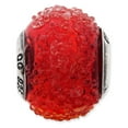 thumbnail image 2 of Reflection Beads Sterling Silver Reflections Italian Red Textured Glass Bead, 2 of 3