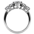 thumbnail image 4 of High polished (no plating) Stainless Steel Ring with AAA Grade CZ in Clear for Women Style TK003, 4 of 5
