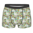 thumbnail image 4 of Goofa Rabbit And Carrot Printed Men's Boxer Briefs Underwear, Moisture-Wicking Underwear, Trunk,Soft and Breathable Cotton Underwear-Medium, 4 of 9