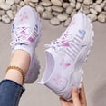 thumbnail image 5 of Willtoo Women's Breathable Hollow Mesh Orthopedic Walking Shoes Flower Pattern Sneakers Colorful Tennis Shoes Comfort for All-Day Wear Sports Sandals, 5 of 6