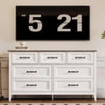 thumbnail image 6 of Dresser for Bedroom with 7 Drawers, Lofka 47" Wide Modern Chest of Drawers with Metal Handle, Wooden Dresser TV Stand, Wood Closet Clothes Storage Organizer for Living Room, Hallway, Gray, 6 of 12