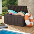 thumbnail image 6 of Vineego Classic Outdoor Weatherproof 82 Gallon Resin Deck Box, Brown, 6 of 7
