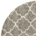 thumbnail image 4 of SAFAVIEH Hudson Jaye Geometric Shag Area Rug, Grey/Ivory, 7' x 7' Round, 4 of 10