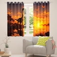 thumbnail image 5 of Dinosaur Curtains 30%-50% Blackout ,Jungle Animal Curtains & Drapes Dinosaur Birthday Decorations,Cute Dino Curtains Sunset Landscape Window Curtain 2 Panels 38"Wx45"L, 5 of 6