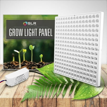 SLR Lighting LED Grow Light Panel for Plants Indoor Lamp, Gardens, Closets, Greenhouses, Vegetables, Herbs, & Flowers with BioGlow 620-660nm Red & 430-440nm Blue LEDs for Hydroponics and (Best Light For Closet Grow)