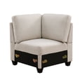 thumbnail image 6 of Seven Seat Reversible Fabric Sectional Sofa with Ottoman-Beige, 6 of 12
