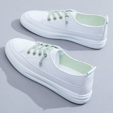 

Comemore Comfortable Women s Casual Flat White Lace-up Shoes Summer Vulcanized Sneakers Ladies Light Soft Shallow Mouth Loafers