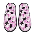 thumbnail image 1 of Fotbe Pink Girl Halloween Pantuflas Peludas para Mujer con Estampado, Zapatillas de Peluche, Zapatos de Invierno para Casa, Uso Interior y Exterior-Large, 1 of 8