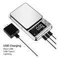 thumbnail image 5 of Jewelry Scales Pocket Kitchen Scale 100g/500g, USB Charging High Precision Electronic Stainless Digital LCD ,Multi-Functional Use, 5 of 7